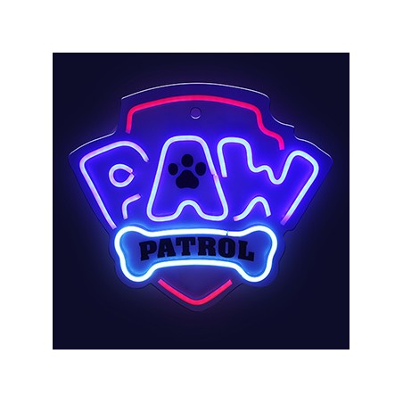 Hanging neon LED Paw Patrol on plexiglass - Logo OW-130146