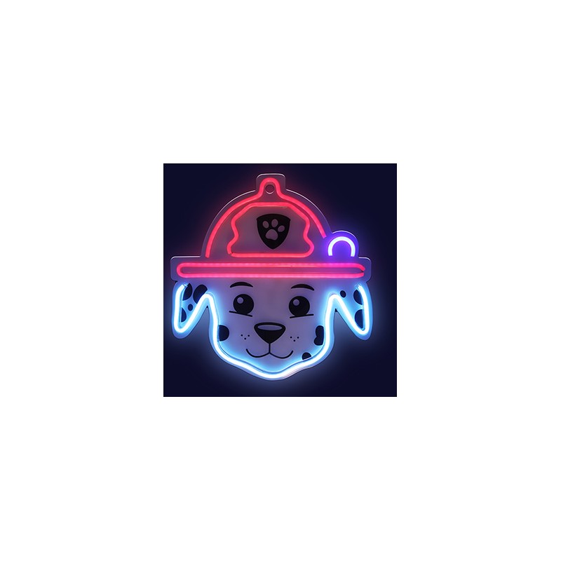 Hanging neon LED Paw Patrol on plexiglass - Marshall OW-130646