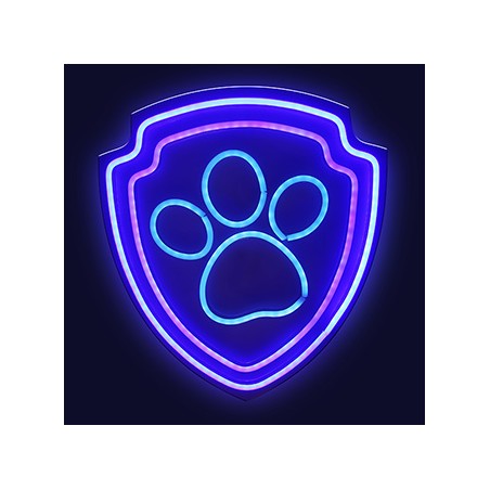 Hanging neon LED Paw Patrol on plexiglass - Paw OW-130246