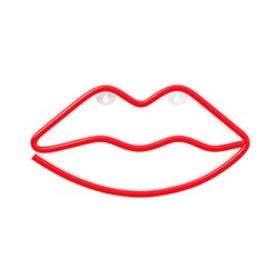 Neon LED Light LIPS red Bat + USB FLNE08 Forever Light
