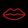 Neon LED Light LIPS red Bat + USB FLNE08 Forever Light