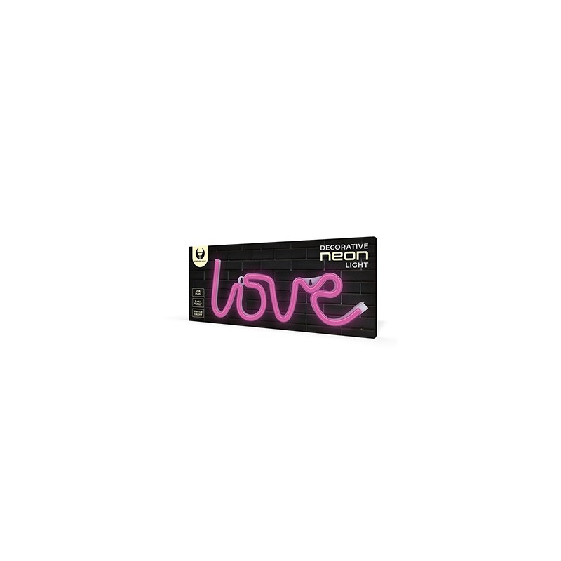 Neon LED Light LOVE pink Bat + USB FLNE05 Forever Light