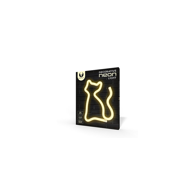 Neon LED Light CAT warm white Bat + USB FLNE03 Forever Light