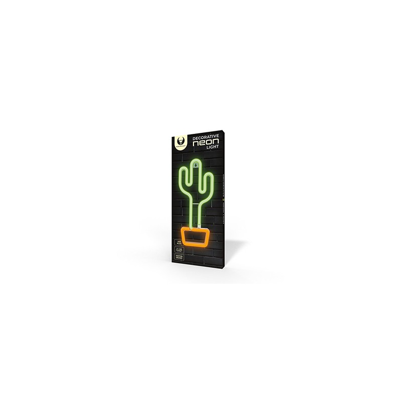 Neon LED Light CACTUS orange green Bat + USB FLNE02 Forever Light