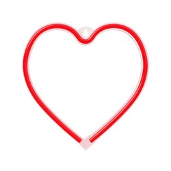 Neon LED Light HEART red Bat + USB FLNE07 Forever Light