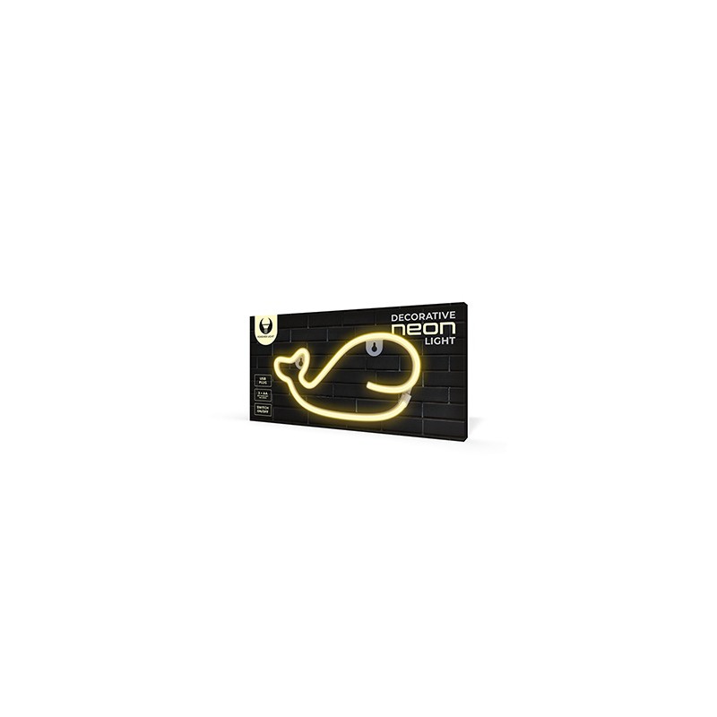 Neon LED Light WHALE warm white Bat + USB FLNE09 Forever Light