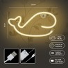 Neon LED Light WHALE warm white Bat + USB FLNE09 Forever Light