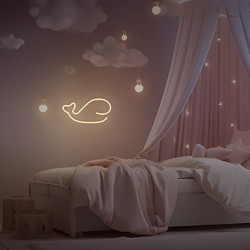 Neon LED Light WHALE warm white Bat + USB FLNE09 Forever Light