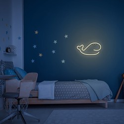 Neon LED Light WHALE warm white Bat + USB FLNE09 Forever Light