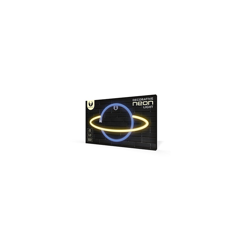 Neon LED Light SATURN yellow blue Bat + USB FLNE11 Forever Light