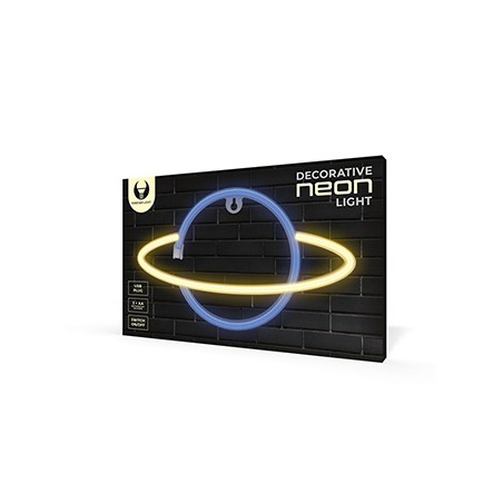 Neon LED Light SATURN yellow blue Bat + USB FLNE11 Forever Light