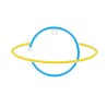 Neon LED Light SATURN yellow blue Bat + USB FLNE11 Forever Light
