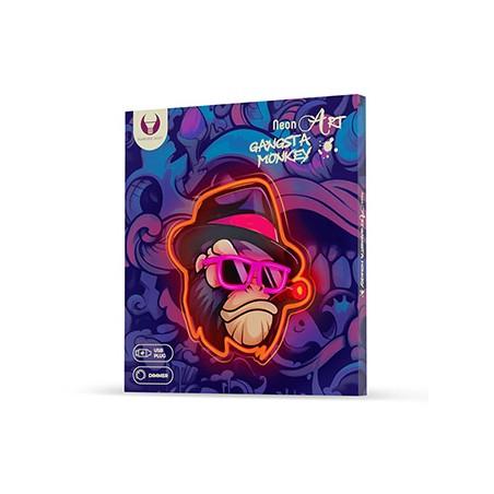 Neon ART LED GANGSTA MONKEY multicolor FLA03 Forever Light