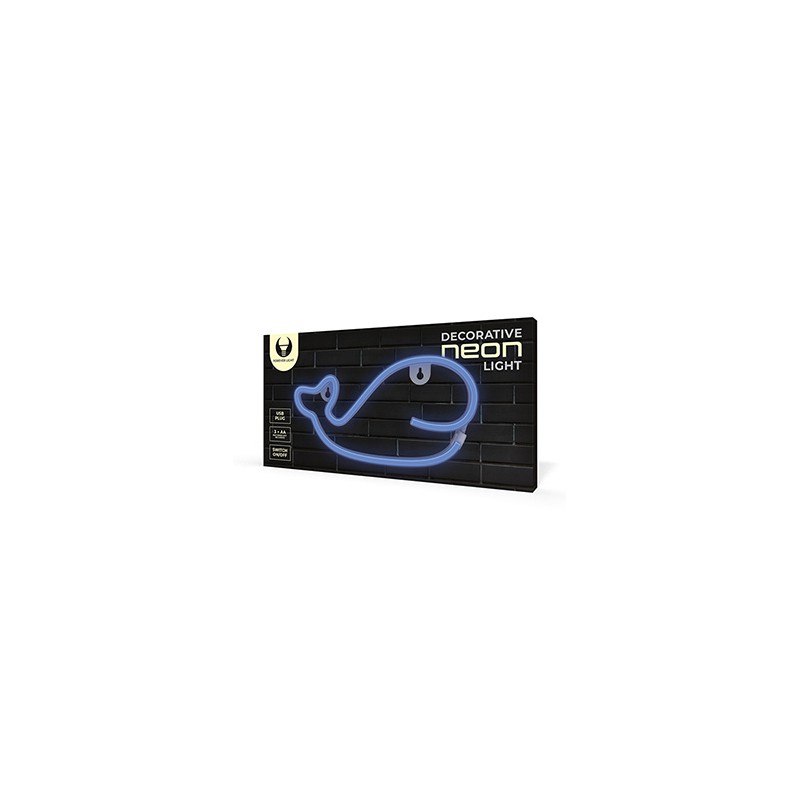 Neon LED Light WHALE blue Bat + USB FLNE19 Forever Light