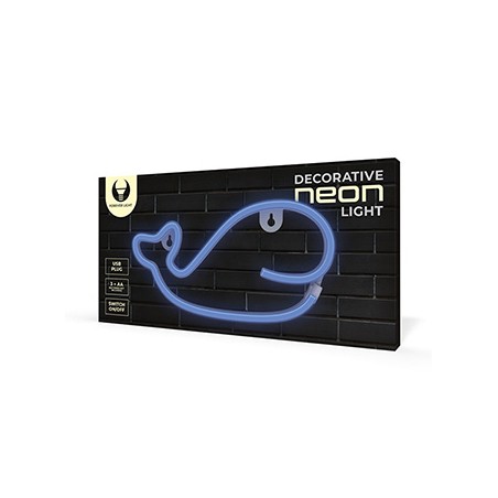 Neon LED Light WHALE blue Bat + USB FLNE19 Forever Light
