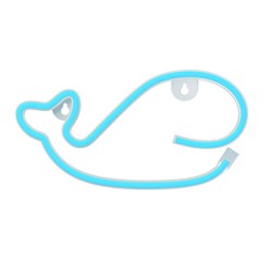 Neon LED Light WHALE blue Bat + USB FLNE19 Forever Light