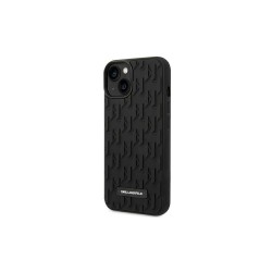 Karl Lagerfeld nakładka do iPhone 14 Pro Max 6,7&quot KLHCP14XRUPKLPK czarna + 3D Rubber case with Monogram Pattern and Metal P