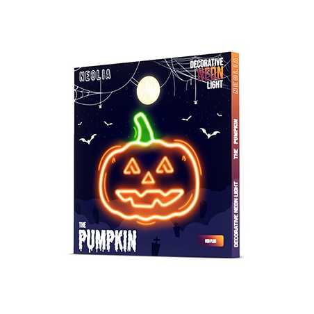 Neon PLEXI LED PUMPKIN WITH STEM orange green NNE13 Neolia
