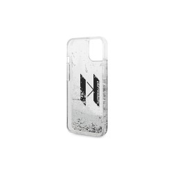Karl Lagerfeld nakładka do iPhone 14 Plus 6,7&quot KLHCP14MLBKLCS srebrna Liquid Glitter case Big KL Logo