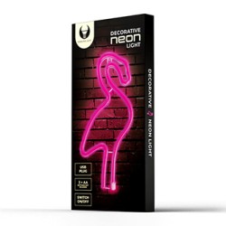 Neon LED Light Flamingo pink Bat + USB FLNE18 Forever Light