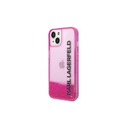 Karl Lagerfeld nakładka do iPhone 14 Plus 6,7&quot KLHCP14MLCKVF różowa Liquid Glitter Translucent case Elongated Logo
