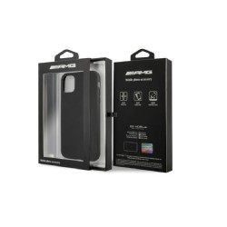 AMG nakładka do iPhone 11 6,1&quot AMHCN61DOLBK czarna hardcase Leather Hot Stamped