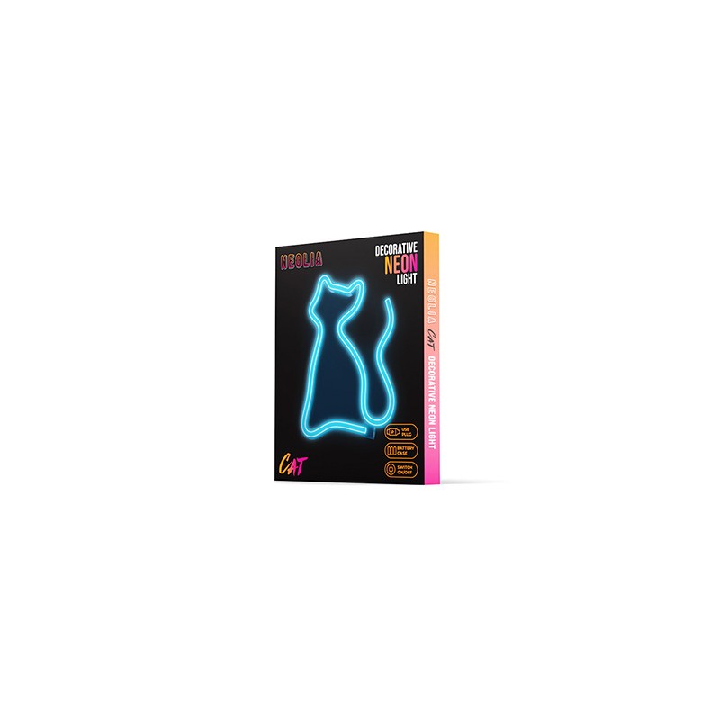 Neon LED Light CAT turquoise NNE24 Neolia