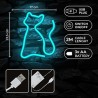 Neon LED Light CAT turquoise NNE24 Neolia