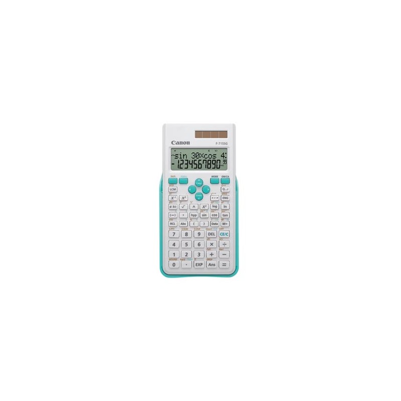 Canon Kalkulator F-715SG, biała, szkolny, 12 cyfr, obudowa z niebieskim wykończeniem