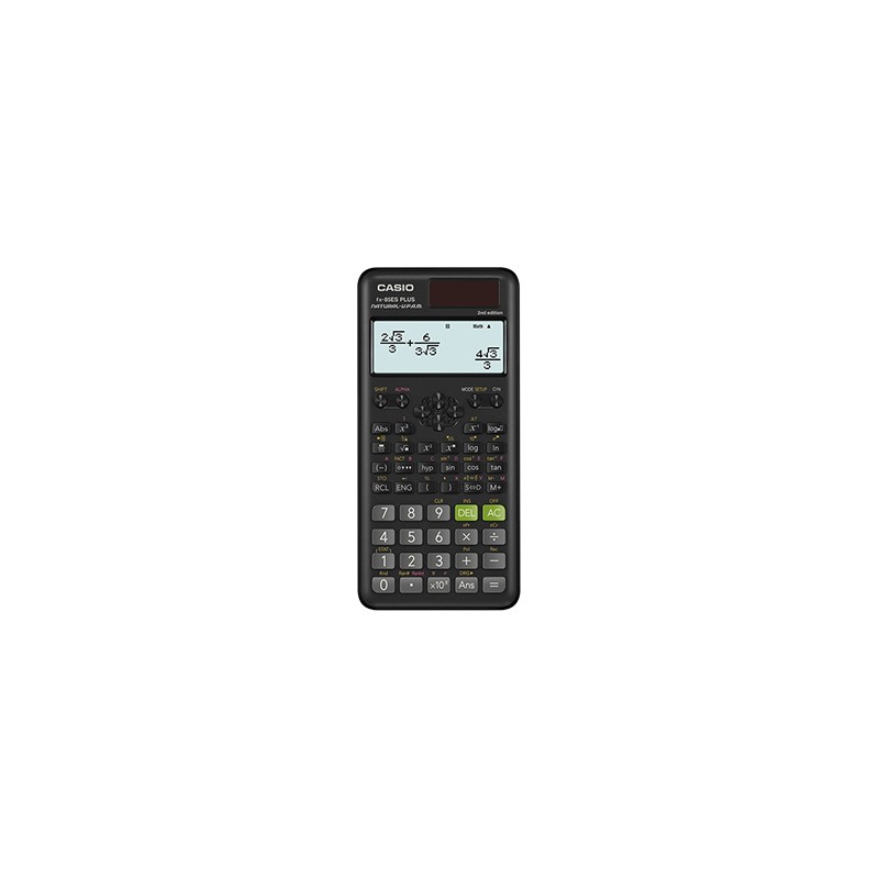 Casio Kalkulator FX 85 ES Plus E2, czarna, szkolny, podwójne zasilanie