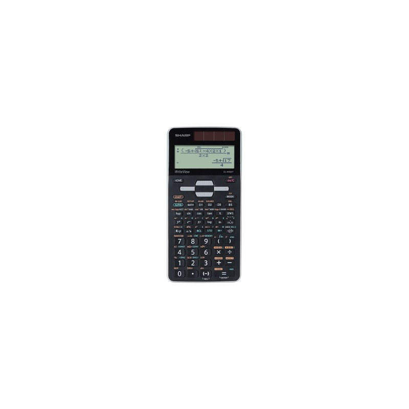Sharp Kalkulator EL-W506TGY, czarno-szara, naukowy, wyświetlacz LCD
