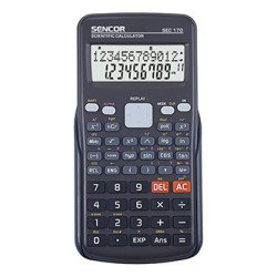 Sencor Kalkulator SEC 170, czarna, szkolny, 12 cyfr