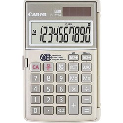 Canon kalkulator LS-10TEG DBL, szara, kieszonkowy, 10 miejsc