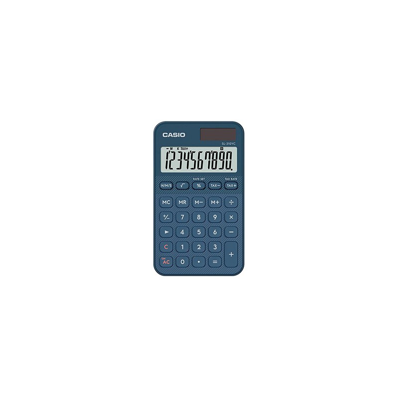 Casio Kalkulator SL 310 YC NY, niebieska, 10 miejsc, podwójne zasilanie