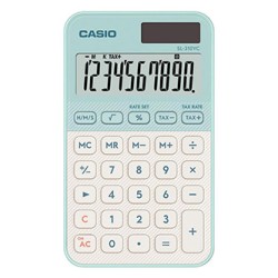 Casio Kalkulator SL 310 YC LG, zielona, 10 miejsc, podwójne zasilanie