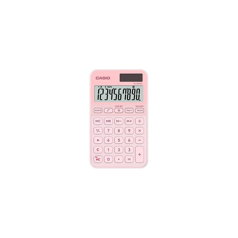 Casio Kalkulator SL 310 YC LP, różowa, 10 miejsc, podwójne zasilanie