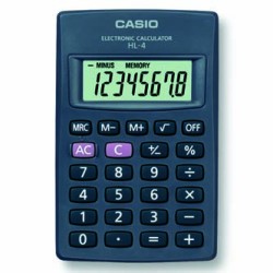 Casio Kalkulator HL 4, czarna, kieszonkowy, 8 miejsc