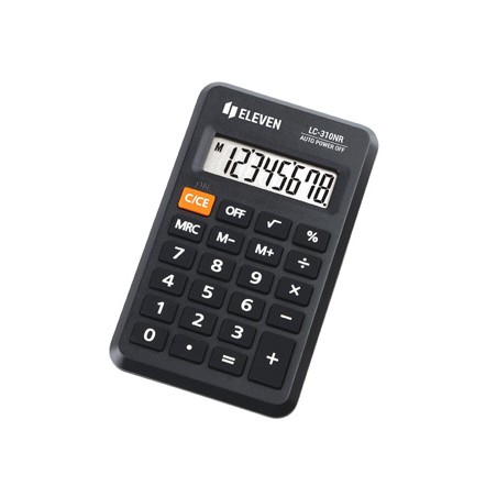 Eleven Kalkulator LC310NR, czarna, kieszonkowy, 8 miejsc