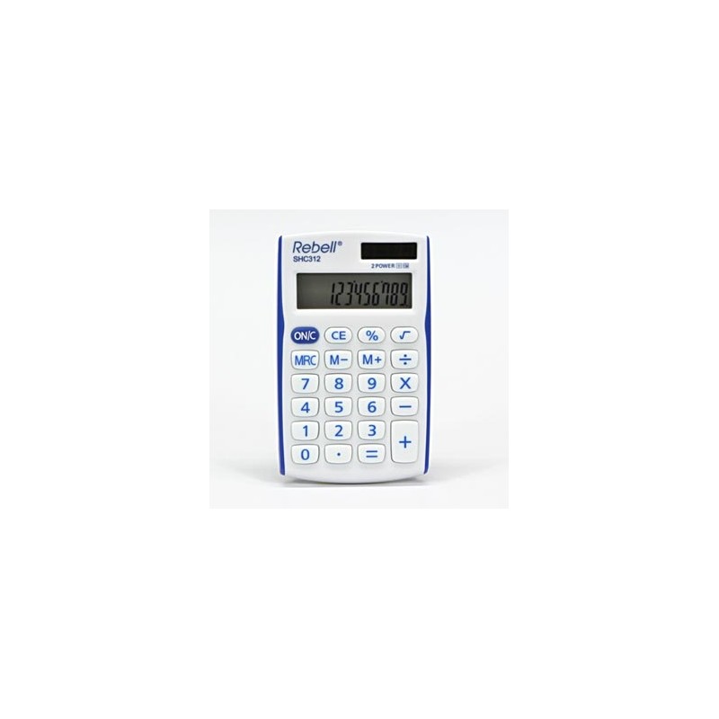 Rebell Kalkulator RE-SHC312BL BX, biało-niebieska, kieszonkowy, 12 miejsc