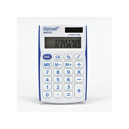 Rebell Kalkulator RE-SHC312BL BX, biało-niebieska, kieszonkowy, 12 miejsc