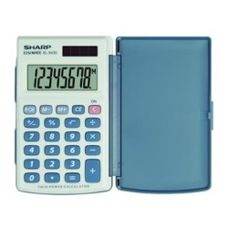 Sharp Kalkulator EL-243S, szaro-niebieska, kieszonkowy, 8 miejsc