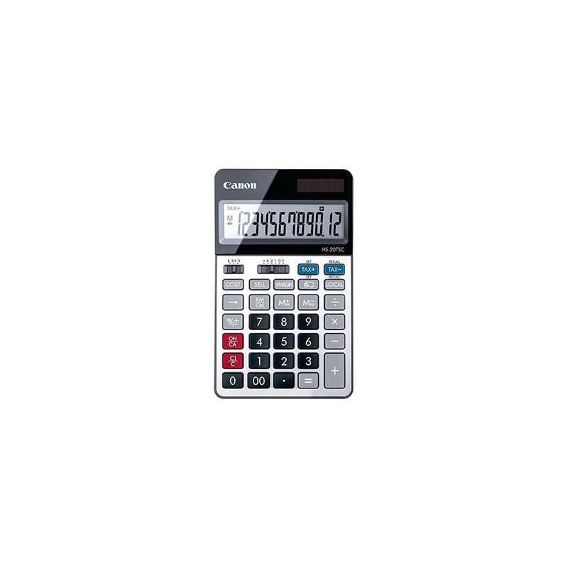 Canon kalkulator HS-20TSC DBL EMEA, szara, kieszonkowy, 12 miejsc, funkcje do celów biznesowych i podatkowych