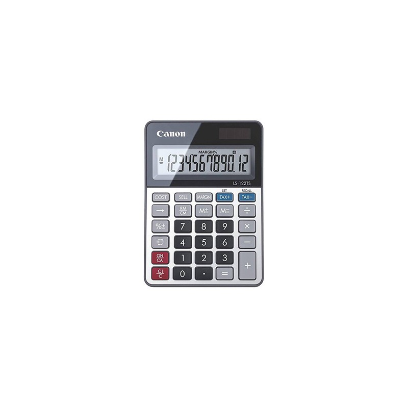 Canon kalkulator LS-122TS DBL, szara, kieszonkowy, 12 miejsc