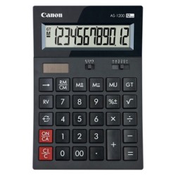 Canon kalkulator AS-1200, 4599B001, czarna, biurkowy, 12-miejsc, Obliczenie VAT, suma całkowita