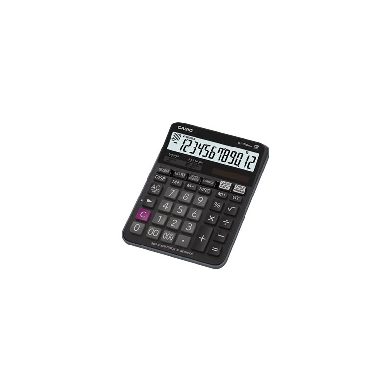 Casio Kalkulator DJ 120 D PLUS, czarna, biurkowy, 12 miejsc