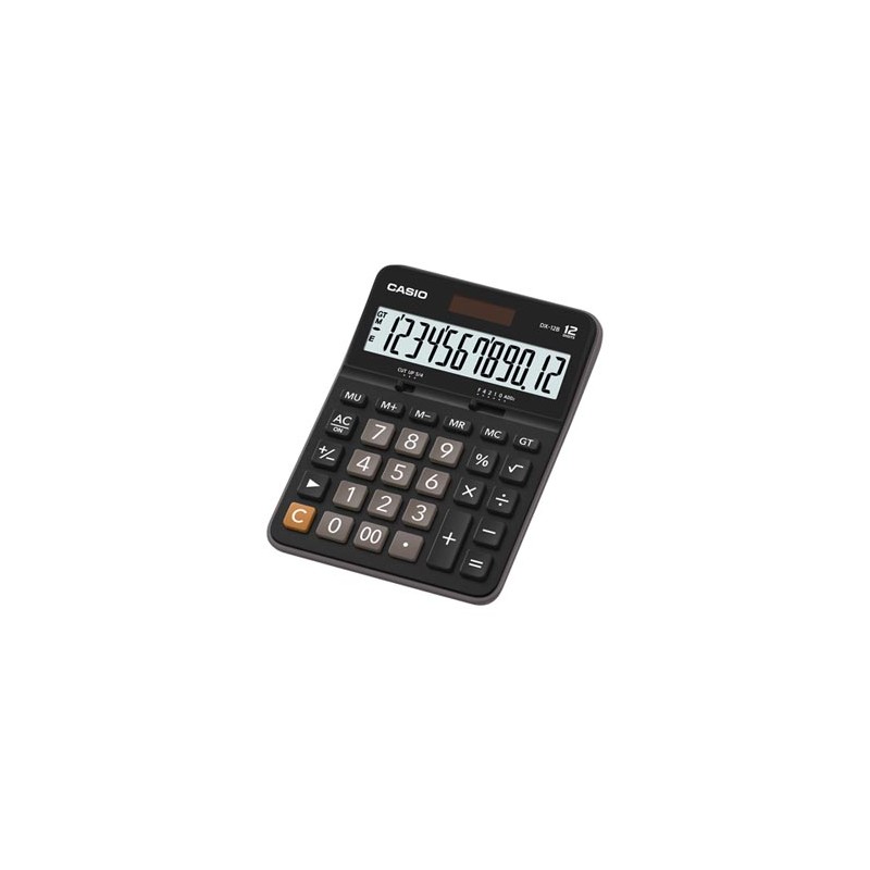 Casio Kalkulator DX 12 B, czarna, biurkowy, 12 miejsc