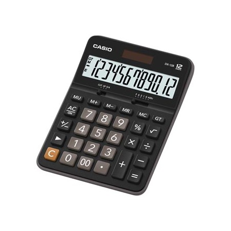 Casio Kalkulator DX 12 B, czarna, biurkowy, 12 miejsc