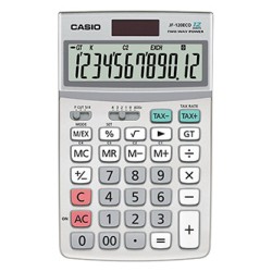 Casio Kalkulator JF 120 ECO, srebrna, biurkowy, 12 miejsc
