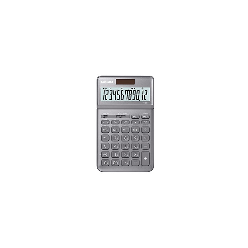 Casio Kalkulator JW 200 SC GY, szara, biurkowy, 12 miejsc