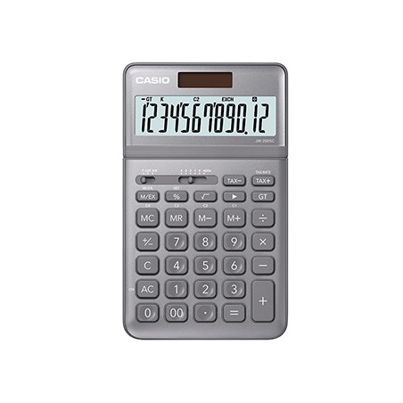 Casio Kalkulator JW 200 SC GY, szara, biurkowy, 12 miejsc